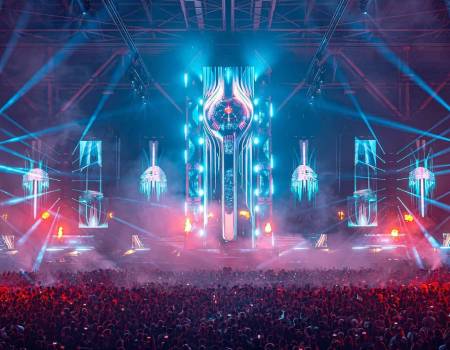 Transmission 2025 — The Temple of Time stage visuals