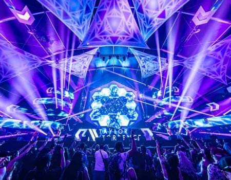 Quantum Valley Stage visuals and stage design for EDC Las Vegas 2024 by Vision Impossible