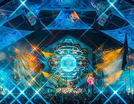 Stage design and visuals for EDC Las Vegas 2023 by Vision Impossible