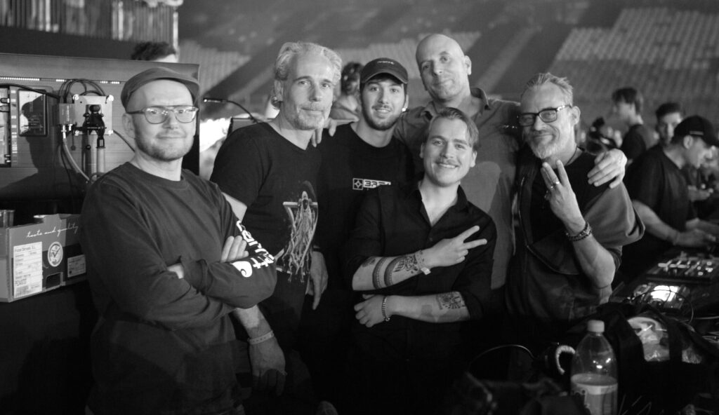 The team behind Vision Impossible during a live event production