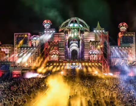 Festival visuals and VJing for Q-dance takeovers by Vision Impossible